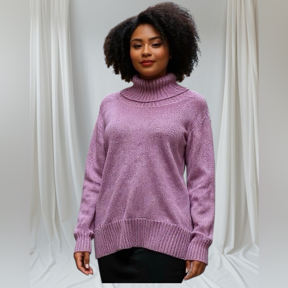 Carolyn Taylor Women’s Sweater – Size 2X – Purple Pinkish – Machine Washable
